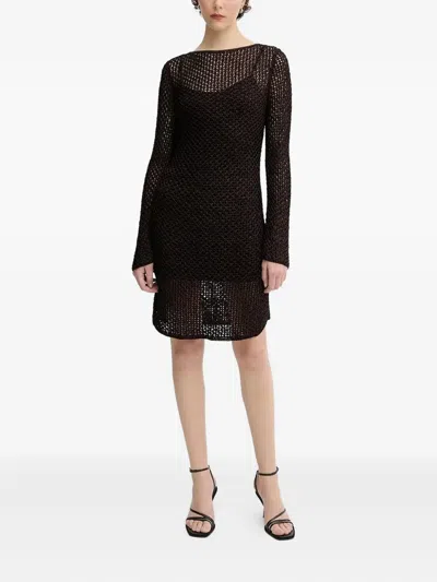 Rag & Bone Ellie Knit Mini Dress In Brown