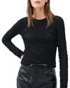Rag & Bone Ellie Lace Long Sleeve Tee In Black