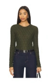 Rag & Bone Langarm-oberteil Ellie In Green