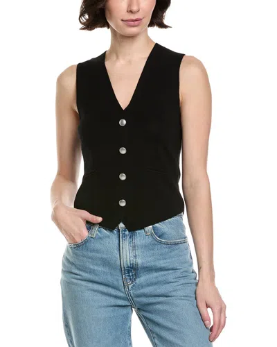 Rag & Bone Elly Wool-blend Vest In Black