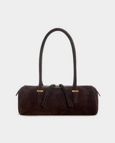 Rag & Bone Elmhurst Suede Box Satchel In Chocolate