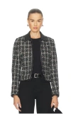 Rag & Bone Eloise Long Sleeve Blazer In Black Plaid In Black