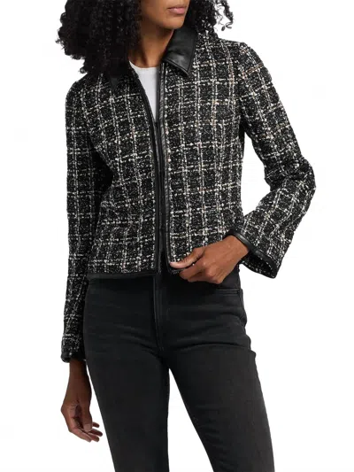 Rag & Bone Eloise Blazer In Black Plaid In Brown