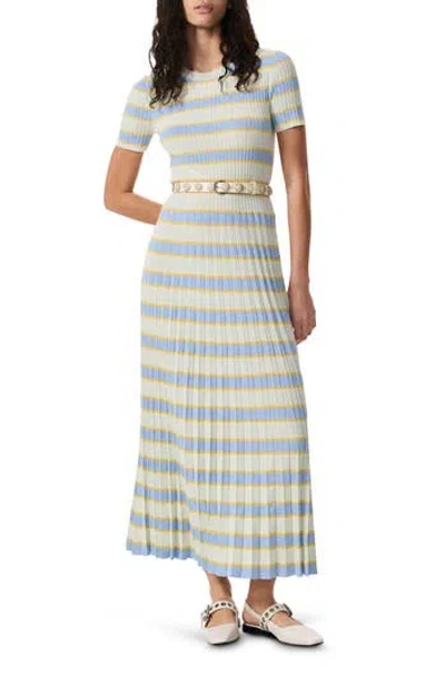 RAG & BONE RAG & BONE ELOISE STRIPE PLEATED RIB SWEATER DRESS