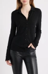 Rag & Bone Elsa Metallic Button-up Shirt In Black