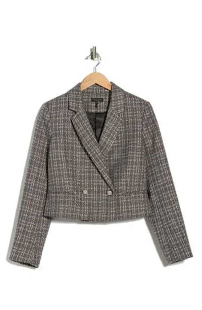 Rag & Bone Elvy Crop Tweed Blazer In Gray