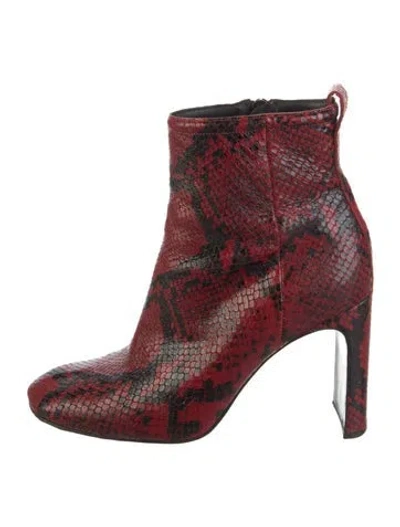 Pre-owned Rag & Bone Embossed Leather Animal Print Boots In Multi