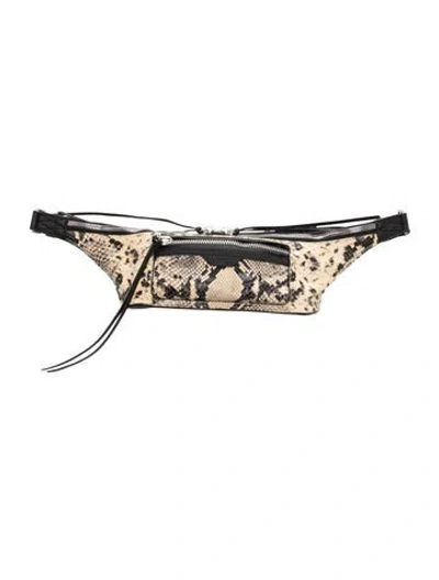 Pre-owned Rag & Bone Embossed Leather Belt Bag In Neutral