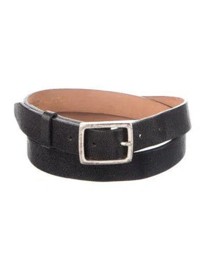 Pre-owned Rag & Bone Embossed Leather Buckle In Black