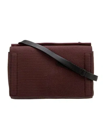 Pre-owned Rag & Bone Embossed Leather Crossbody Bag In Burgundy