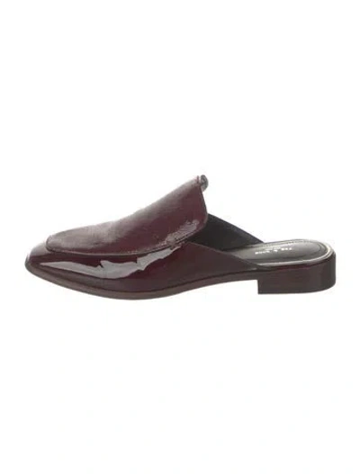 Pre-owned Rag & Bone Embossed Leather Mules In Burgundy