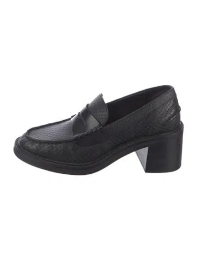 Pre-owned Rag & Bone Embossed Leather Pumps In Black