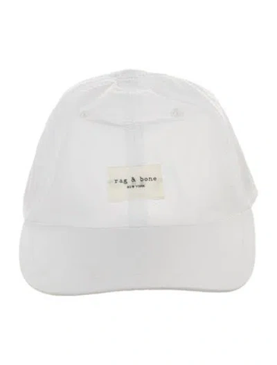 Pre-owned Rag & Bone Embroidered Baseball Hat In White