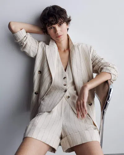 Rag & Bone Emile Striped Blazer In White