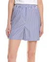 Rag & Bone Emma Striped Elastic-waist Shorts In Blue