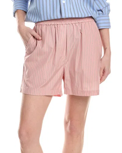 Rag & Bone Emma Stripe Poplin Short In Pink