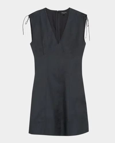 Rag & Bone Emmet Poplin Mini Dress In Multi