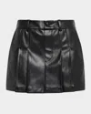 Rag & Bone Esme Faux Leather Skort In Black