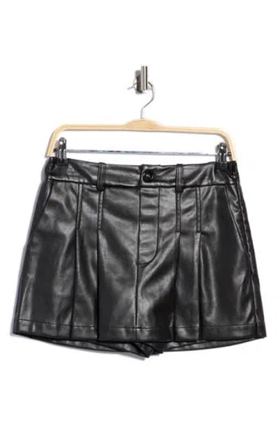 Rag & Bone Esme Faux Leather Skort In Black