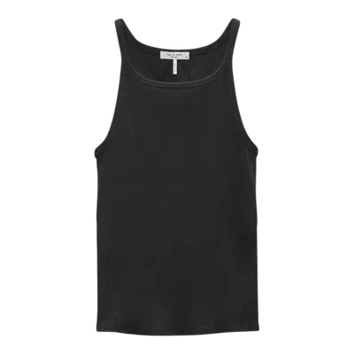 Rag & Bone Essential Rib String Tank In Black