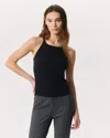 Rag & Bone Essential Rib String Tank In Black