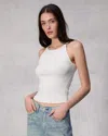 Rag & Bone Essential Rib String Tank In White