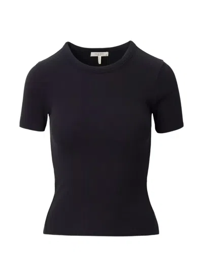 Rag & Bone Essential Ribbed T-shirt In Blue