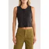 Rag & Bone Essie Rib Crop Tank In Black
