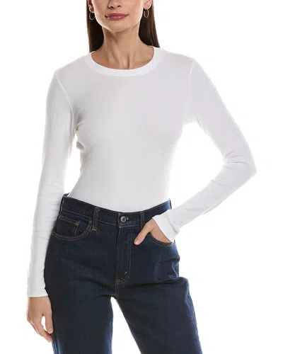 Rag & Bone Icon Luca Slim Long Sleeve Tee In White