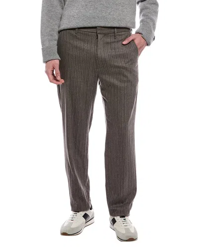 Rag & Bone Evan Flannel Wool-blend Trouser In Brown