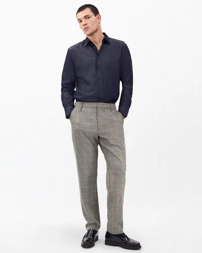 Rag & Bone Evan Italian Plaid Wool Trousers In Gray