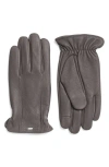 Rag & Bone Evan Leather Gloves In Gray