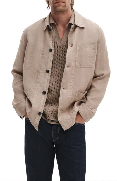 Rag & Bone Evan Linen Chore Jacket In Brown