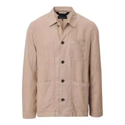 Rag & Bone Evan Linen Chore Jacket In Pink