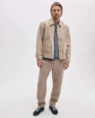 Rag & Bone Evan Linen Trousers In Brown