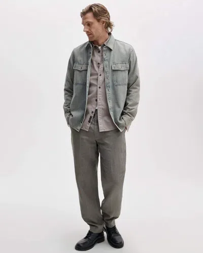 Rag & Bone Evan Linen Trousers In Gray