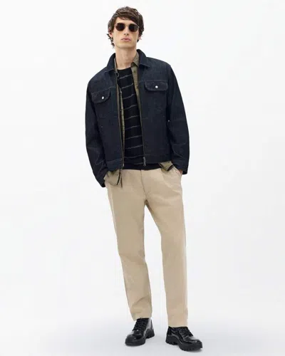 Rag & Bone Evan Pleated Stretch Twill Chinos In Black
