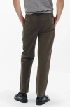 Rag & Bone Evan Trim Fit Pleated Stretch Cotton Chinos In Brown