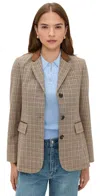 Rag & Bone Lapel Long-sleeved Suit Jacket In Brown