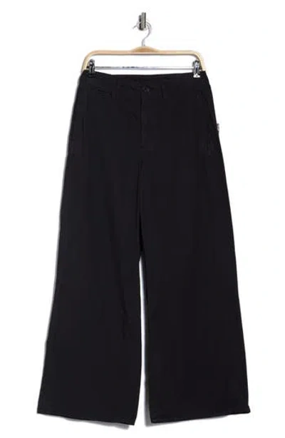 Rag & Bone Evie High Waist Wide Leg Pants In Black