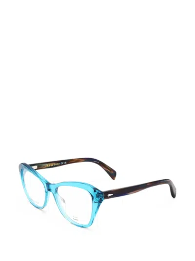 Rag & Bone Eyewear 캣아이 프레임 안경 In 블루