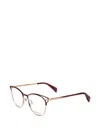 Rag & Bone Eyewear 기하학 프레임 안경 In 레드