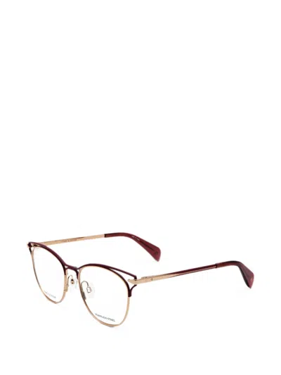 Rag & Bone Eyewear 기하학 프레임 안경 In 레드
