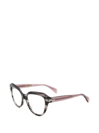 Rag & Bone Eyewear Geometric-frame Glasses In Grey