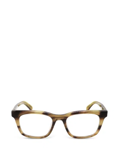 Rag & Bone Eyewear Horn-effect Rectangle-frame Glasses In 绿色