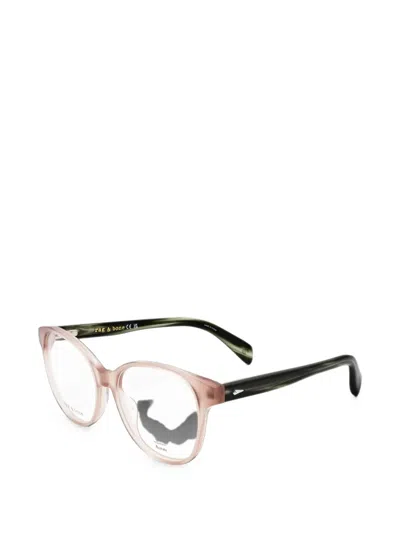 Rag & Bone Eyewear Logo-detail Glasses In 핑크