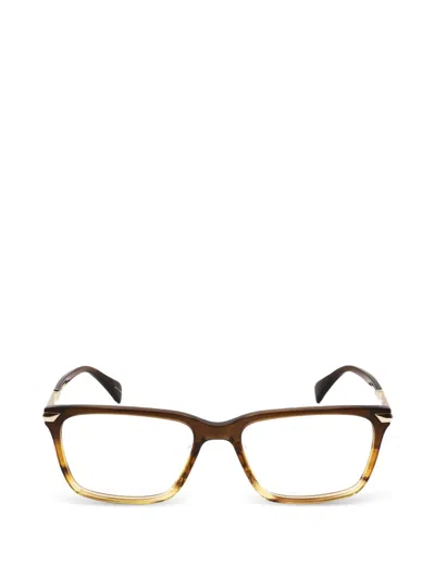 Rag & Bone Eyewear Rectangle-frame Glasses In 褐色