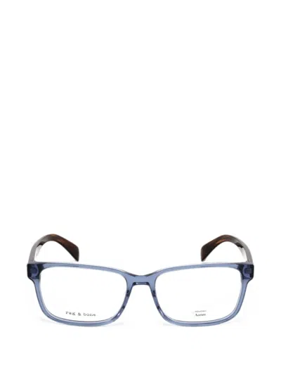 Rag & Bone Eyewear Rectangle-frame Glasses In Blue