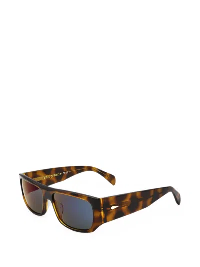 Rag & Bone Eyewear Tortoiseshell-effect Rectangle-frame Sunglasses In Multi