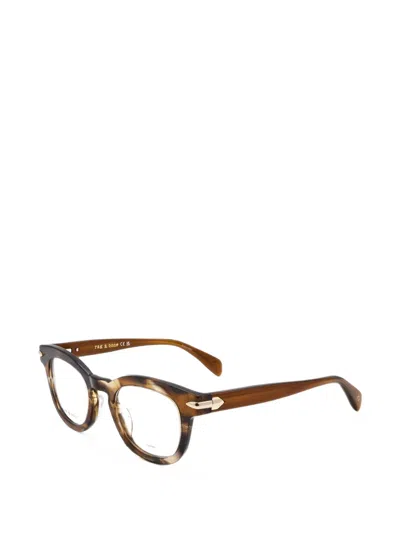 Rag & Bone Eyewear Tortoiseshell-effect Square-frame Glasses In Brown